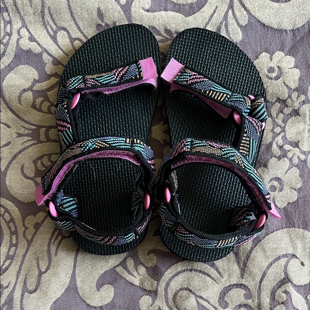 Teva Kids Sandals in Black and Purple